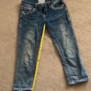 Grace in LA Medium Wash Cropped Jeans got these from a cute Biker shop in BC